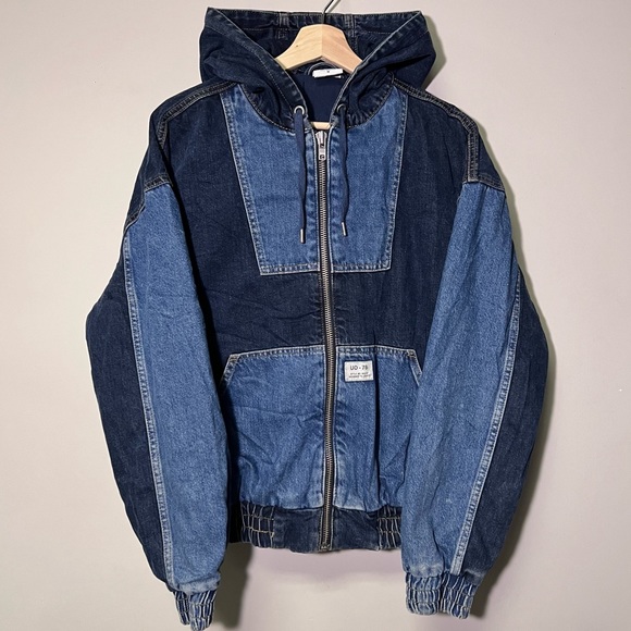 Urban Outfitters Jackets & Blazers - BDG Urban Outfitters Blue Patchwork Denim Skate Jacket